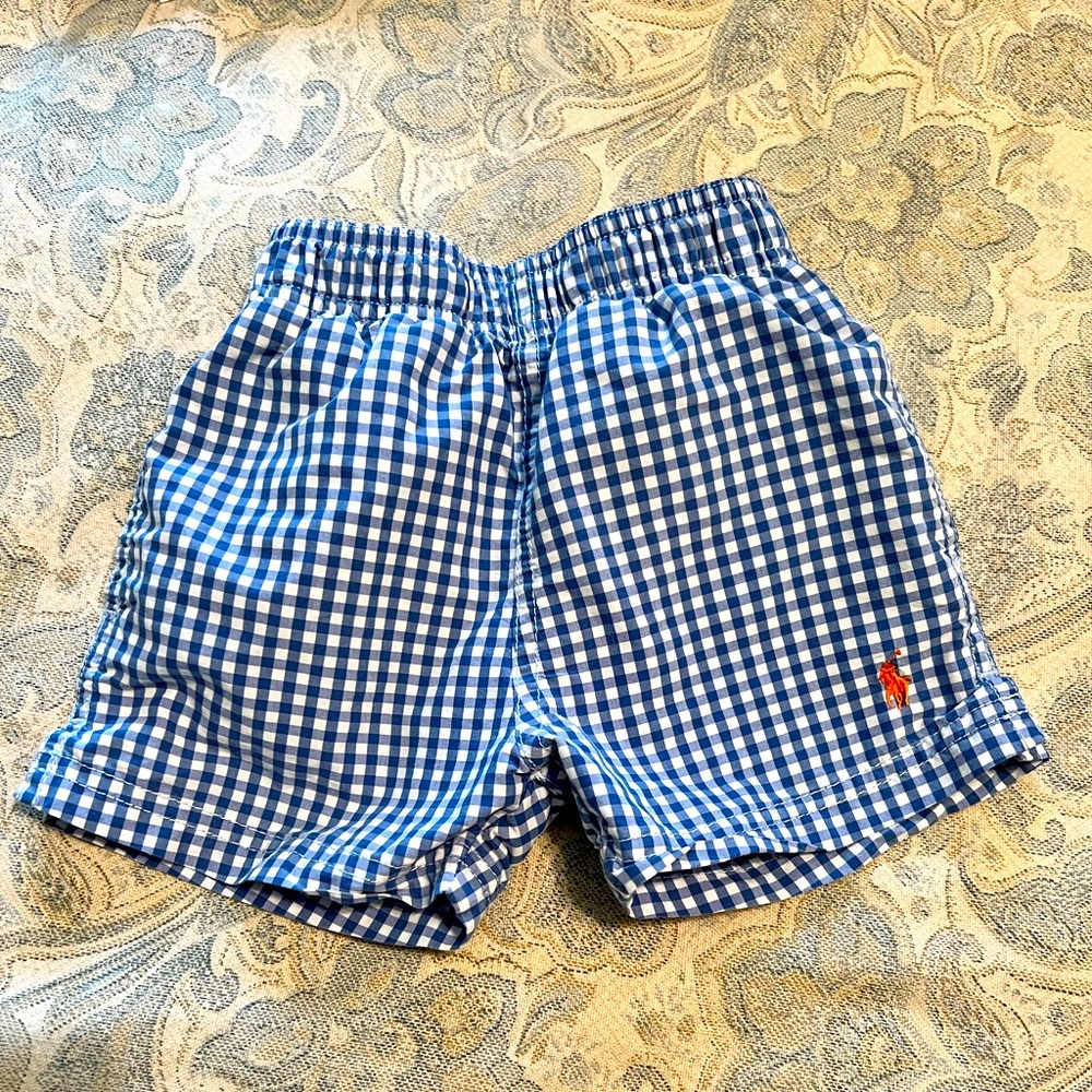Ralph Lauren gingham swim trunks